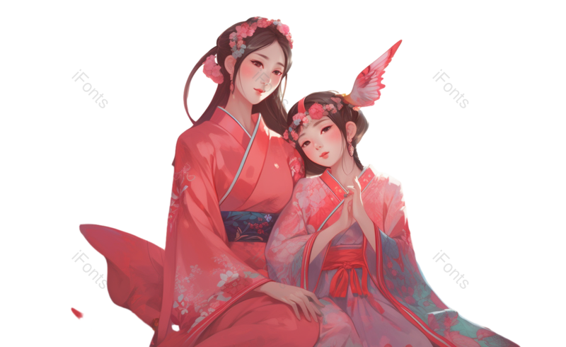 节日图片,插画花元素,花卉插画PNG,花朵插画免抠素材